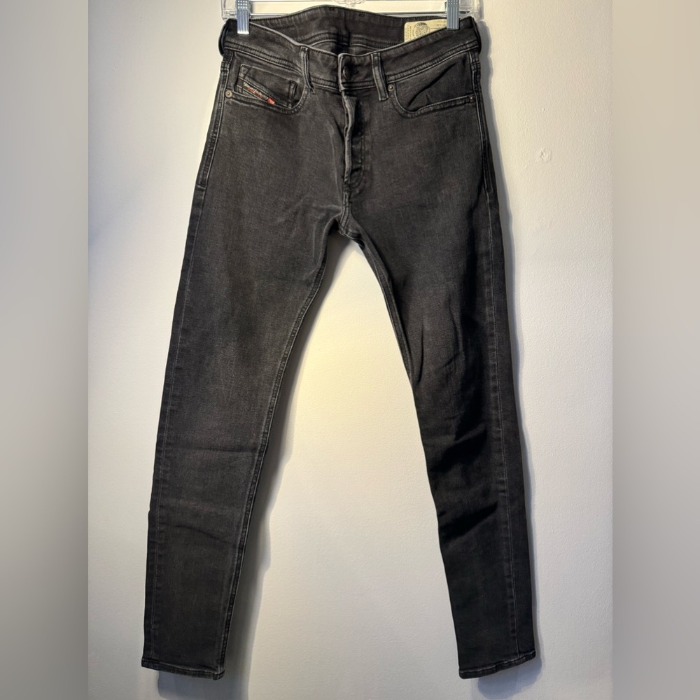 Diesel Sleenker Slim-Skinny Jeans Washed Black
